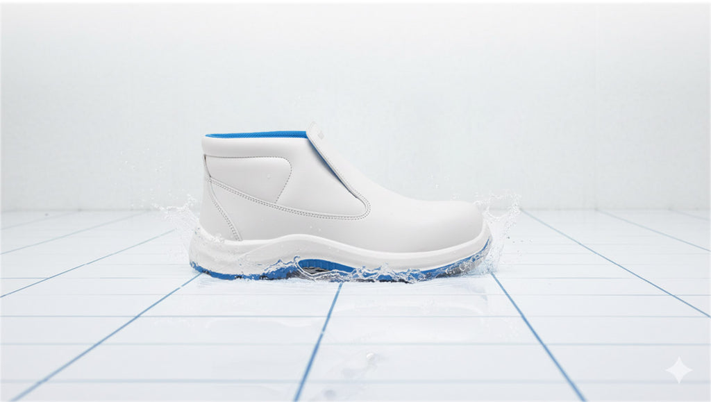 Base S2 Sicherheitsschuh Weiß / Blaue Sohle/