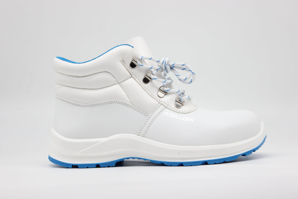 Grip S2 Sicherheitsschnürschuh Weiß / Blaue Sohle/