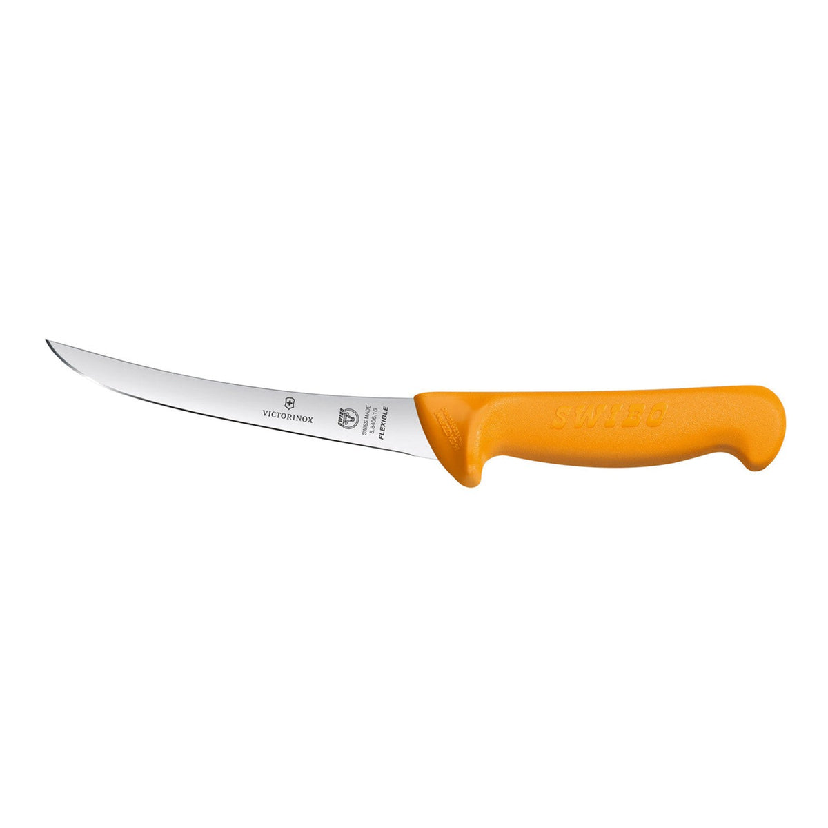 Victorinox Swibo Ausbeinmesser flexibel, gebogen 16 cm, gelber Griff (5.8406.16)