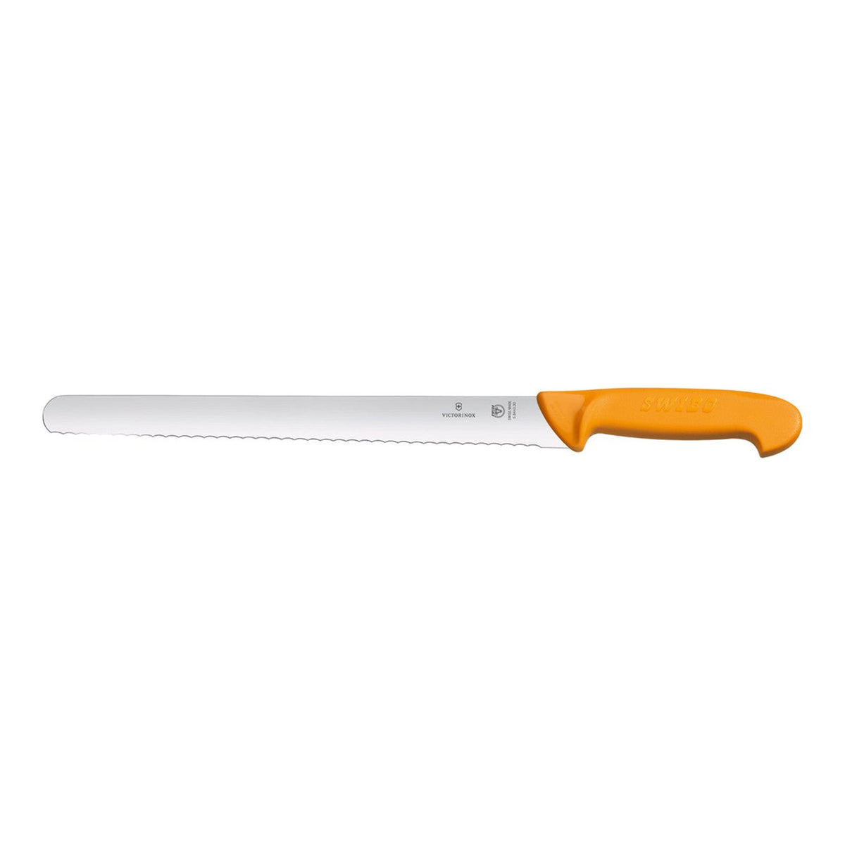 Victorinox Swibo Schinkenmesser mit Wellenschliff 25 cm, gelber Griff (5.8443.25)