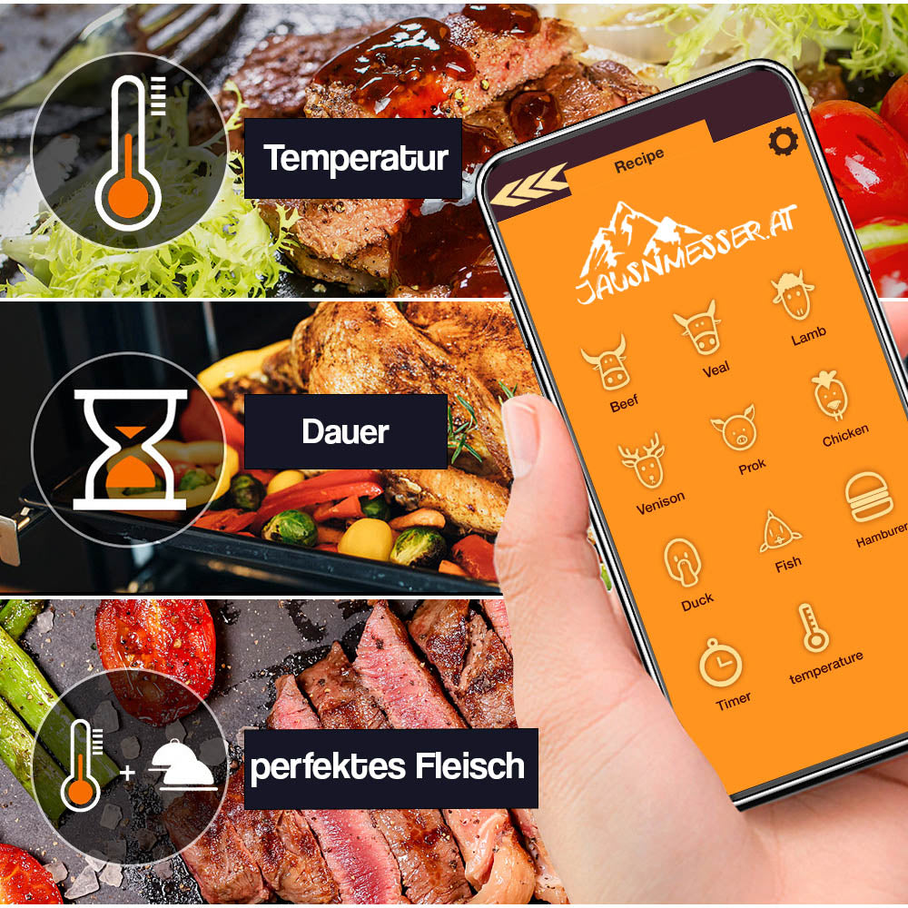 Jausnmesser® Smart-Fleischthermometer TH12 – Kabellos inkl. App-Steuerung